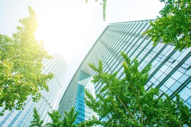 Building with greenery 