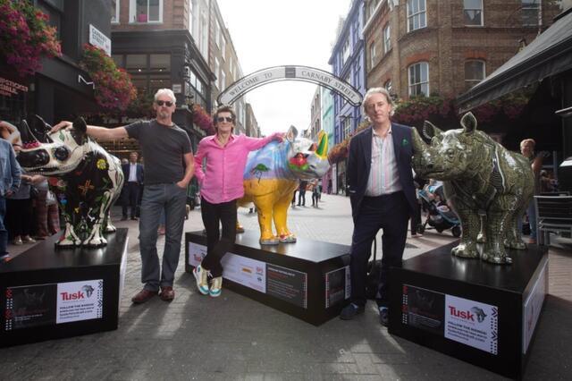 Ronnie Wood Launches the Tusk Rhino Trail in Carnaby London
