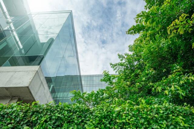 Office building with greenery